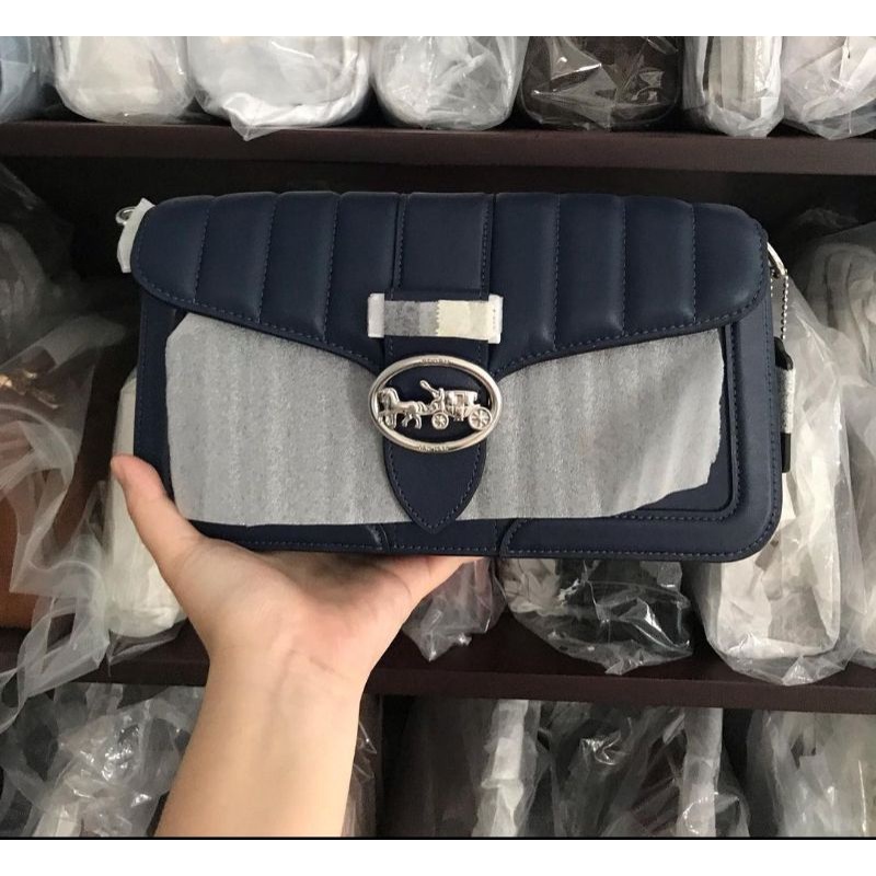 NEW Coach Georgie quilted mix cobalt Blue