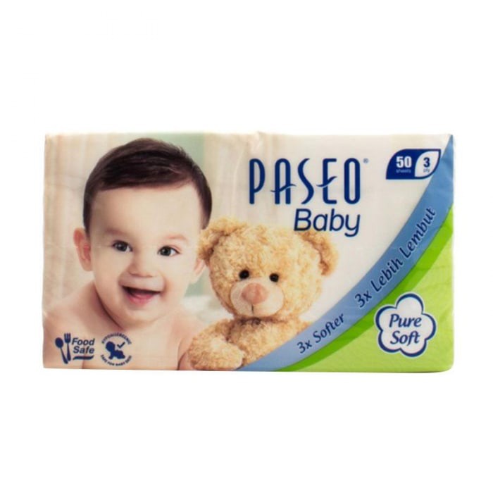 Paseo Tissue Kering Baby Pure Soft 50 Sheets