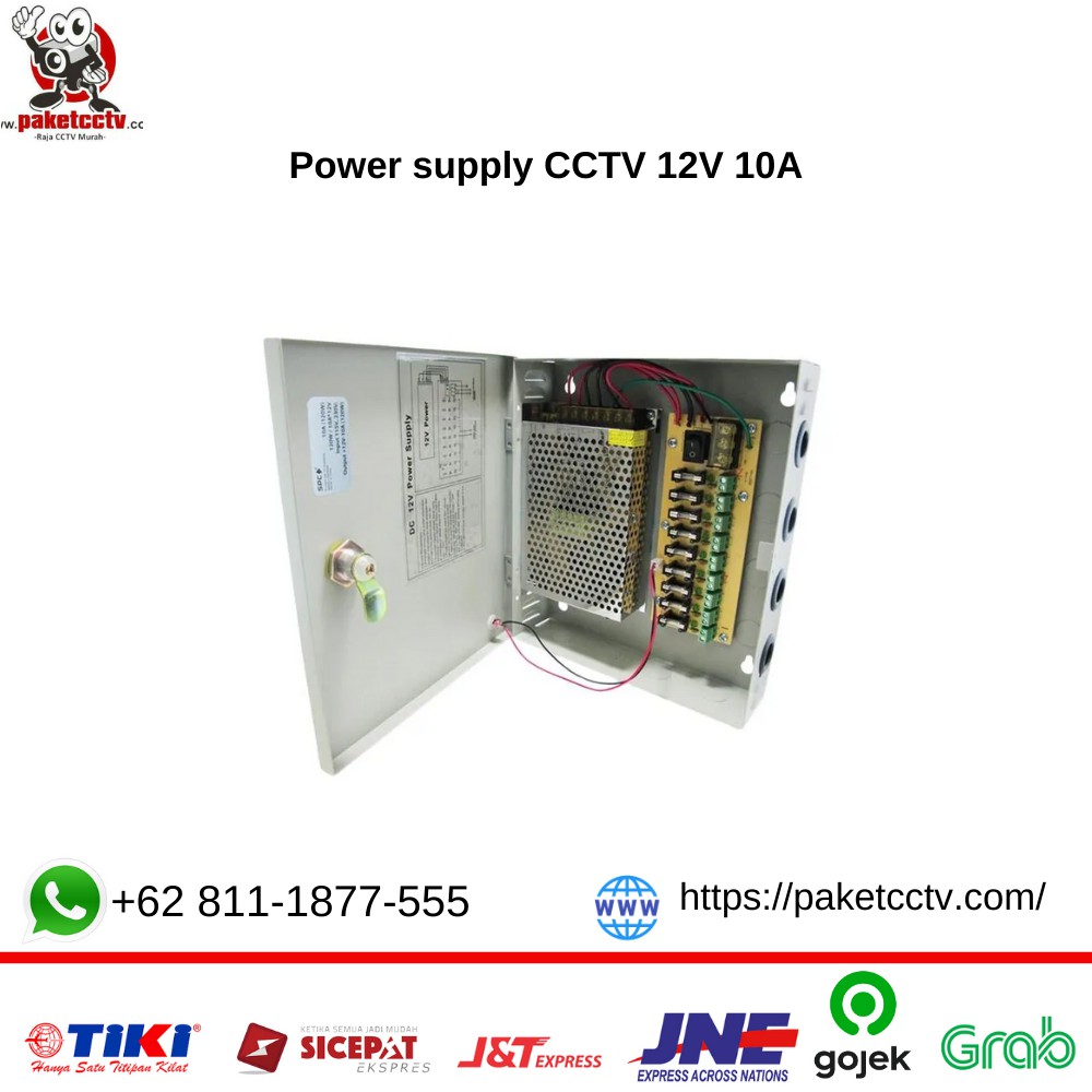 Power supply CCTV 12V 10A box / POWER SUPPLY CCTV BOX 12V 10A
