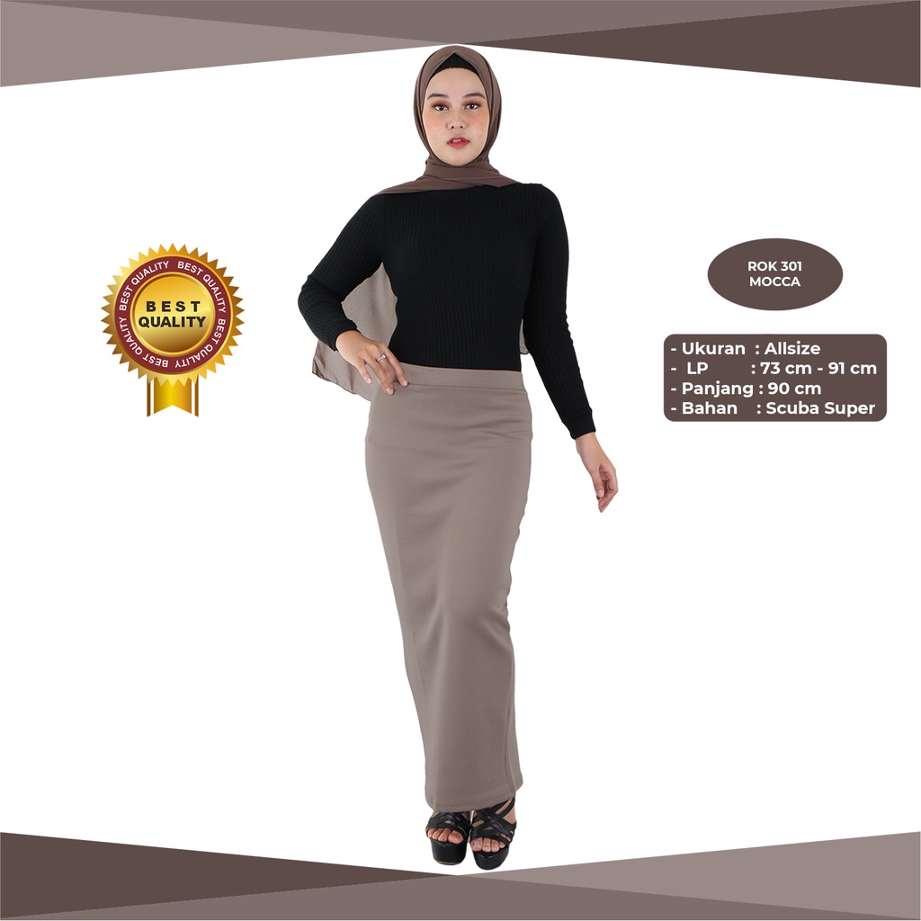SAYA - Rok Span / Rok Span Panjang / Rok Span Scuba / Rok Scuba Jumbo / Rok Span Panjang / R.301