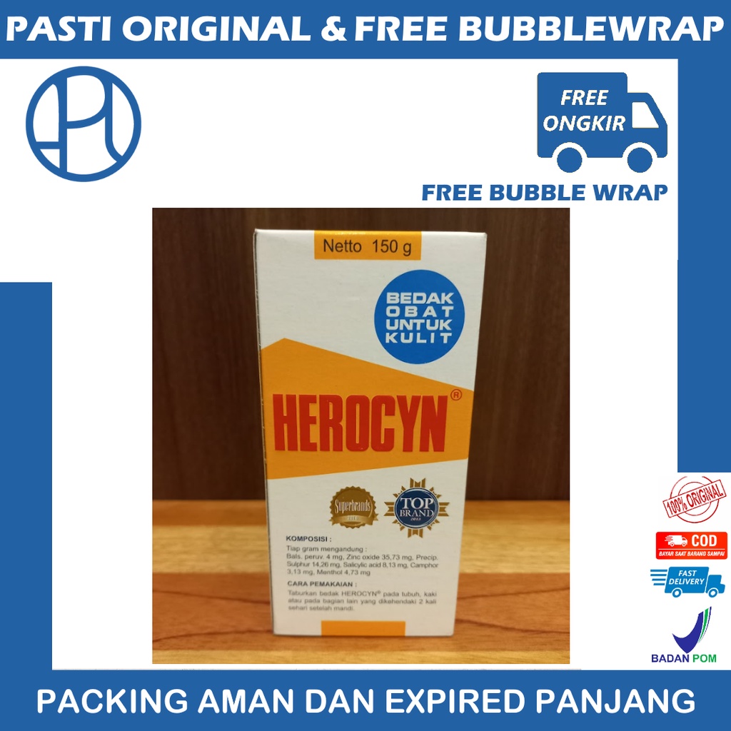 BEDAK HEROCYN 150GR GATAL BIANG KERINGAT