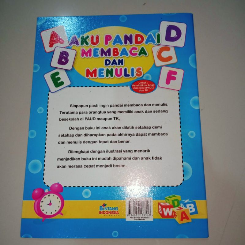 Buku Aku Pandai membaca Dan Menulis full colour 64 hal (21×28cm)