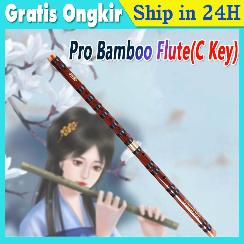Kunci C Seruling Bambu Cina Dizi Flute Traditional Alat Musik