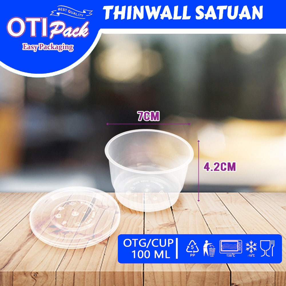 SATUAN Thinwall Cup 100ml/ Otpack Thinwall Tempat Puding/ Thinwall Puding OTGS100