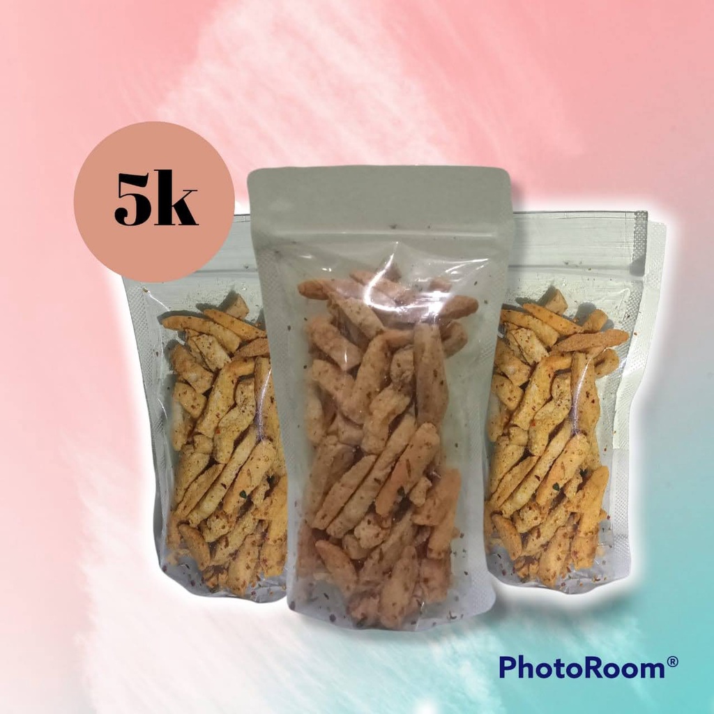 

Basreng pedas daun jeruk kemasan kecil Baso Goreng Min Oerder 4 Pcs