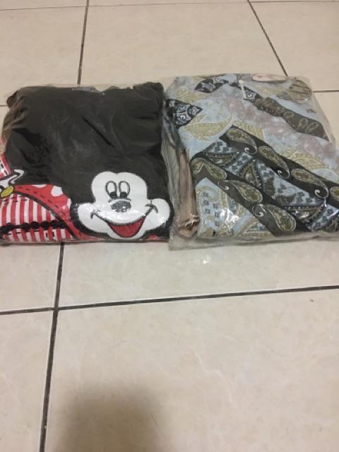 Tunik Batik Kombinasi Plisket Modern