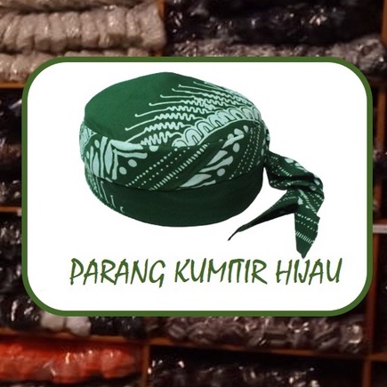 PECI BATIK JOGOKARIYAN / MOTIF PARANG KUMITIR HIJAU / Peci Batik Jogokaryan