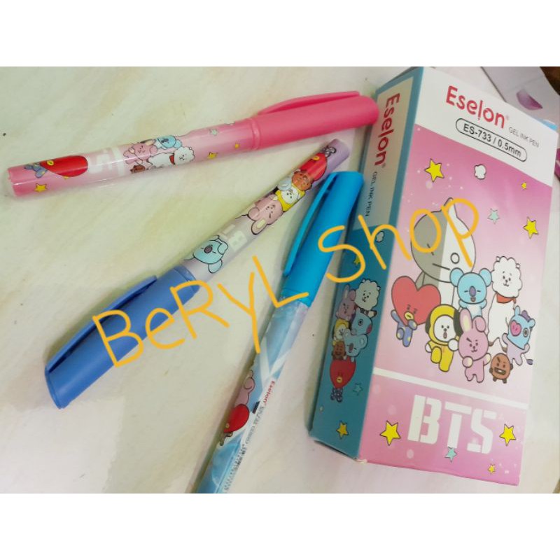 

Pulpen karakter BT21 0.5mm Pulpen masih di SEGEL kami tidak berani buka Coba2