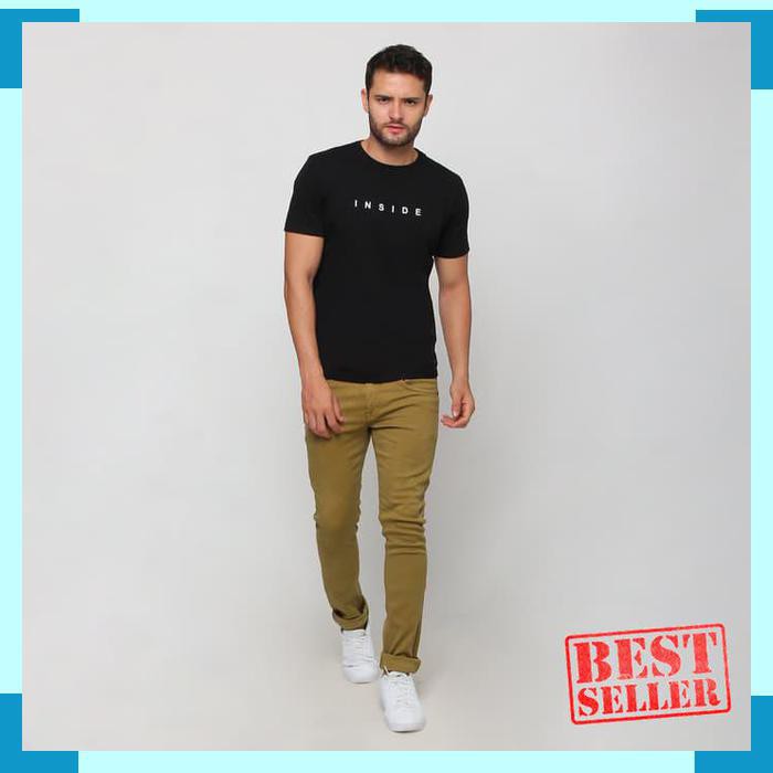 Kekinian Boy London Celana Jeans Pria Original - Brown Slim Fit - Cokelat Muda- 29