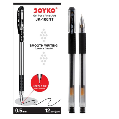 

Gel Pen Pulpen Pena Joyko JK-100NT Black 0.5 mm 1 Box 12 Pcs