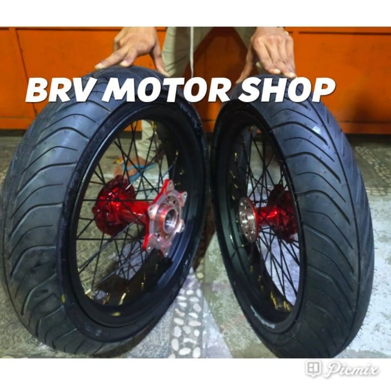 Ban Velg Crf 150L Tromol Ori 300+350+17 Full Set Ban- Velg Sumo Honda Crf 150L