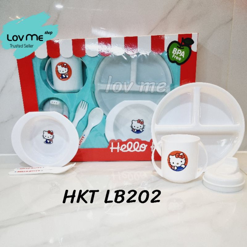 lov me❤️ Lusty Bunny Feeding Set Medium Hello Kitty Sanrio Peralatan Makan Bayi Anak Mpasi HK LB201 LB202 LB203 LB204