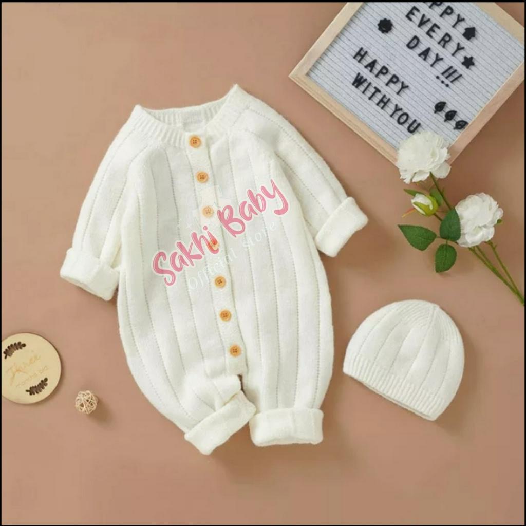 Sakhi Baby Baju Kodok Bayi Jumper Jumsuit Baru Lahir Newborn 0 6 9 Bulan