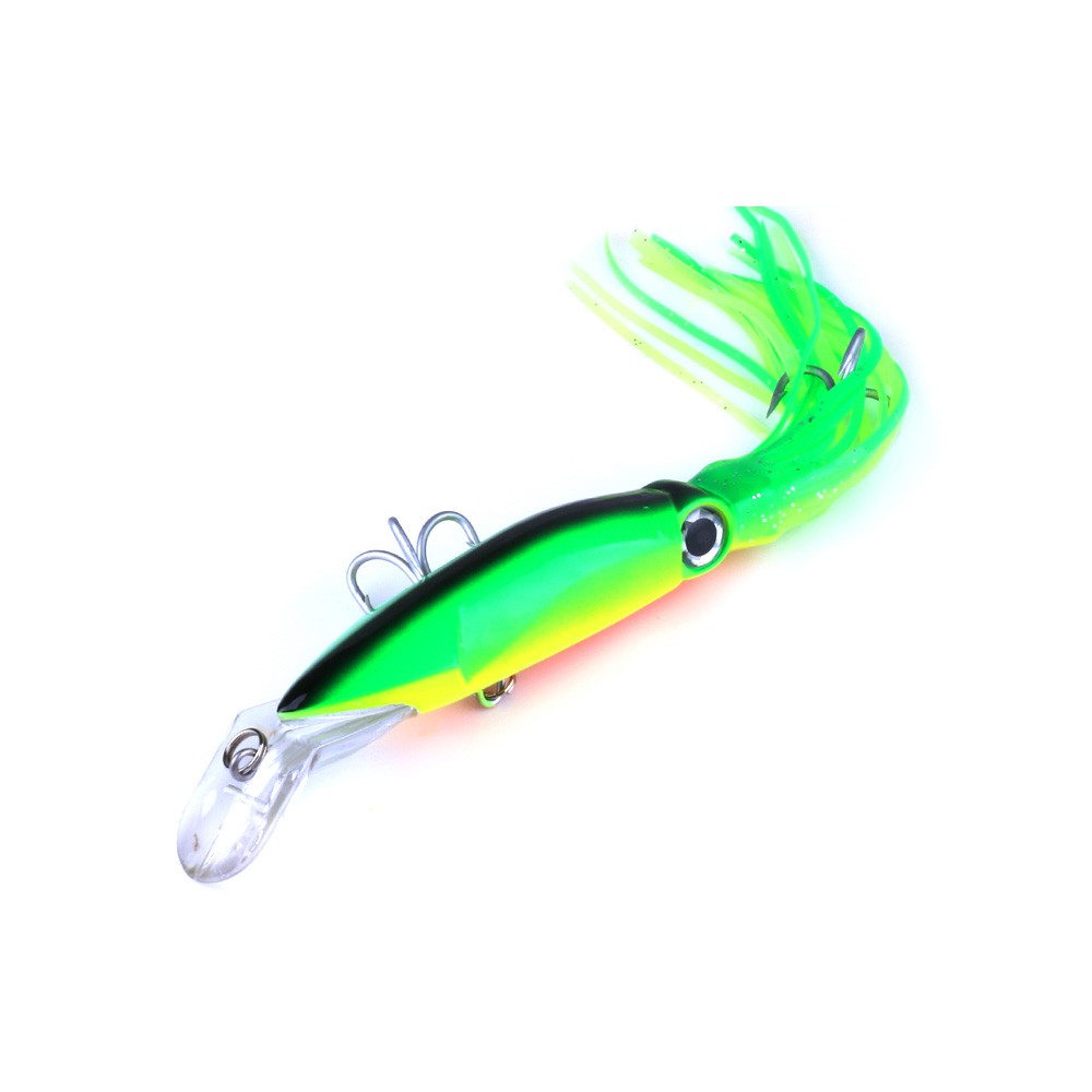 Hengjia 1Pcs 14cm/40g Umpan Pancing Cumi Bentuk Cumi dengan Kail Lembut Fishing Lure Ikan Bait