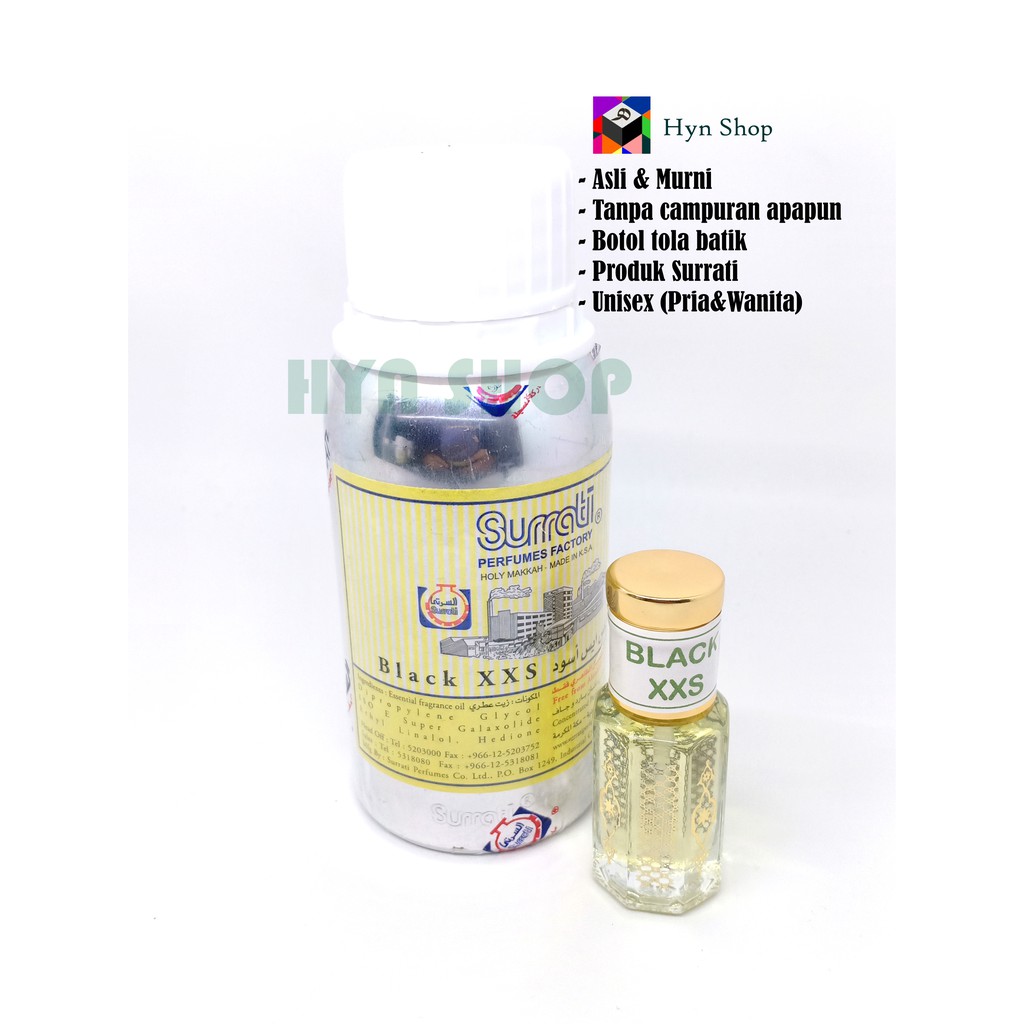 BLACK XXS By Surrati Asli Original Arab Saudi-Parfum-Minyak Wangi