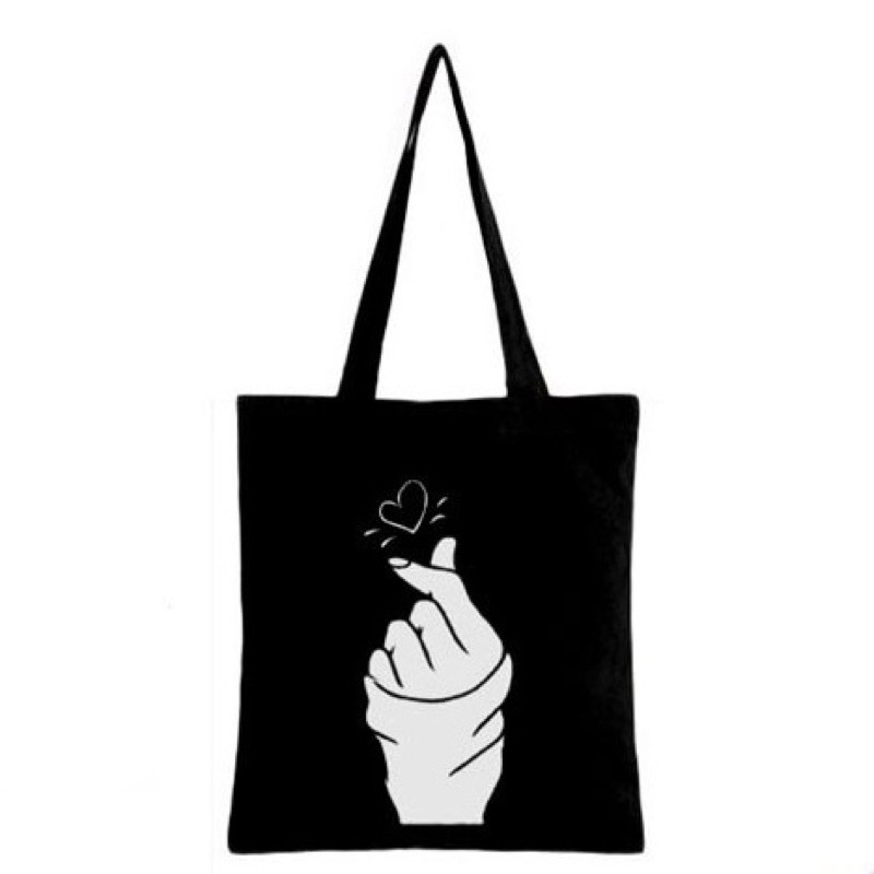 TAS CANVAS TOTE BAG SARANGHAE Tas Tote Bag Wanita tas tote tas kuliah