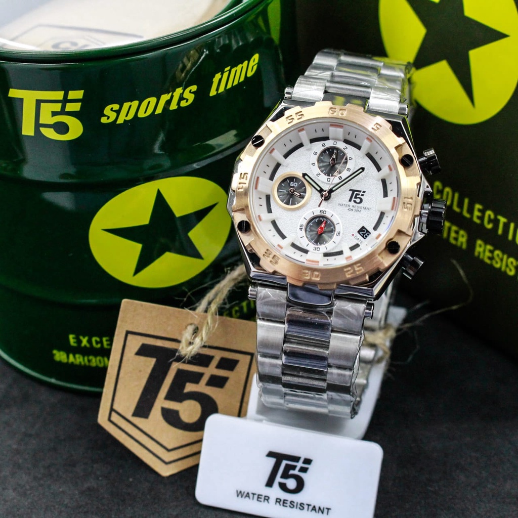 T5 H3847L buat CEWEK Chronograph Bergaransi Free Tin Box