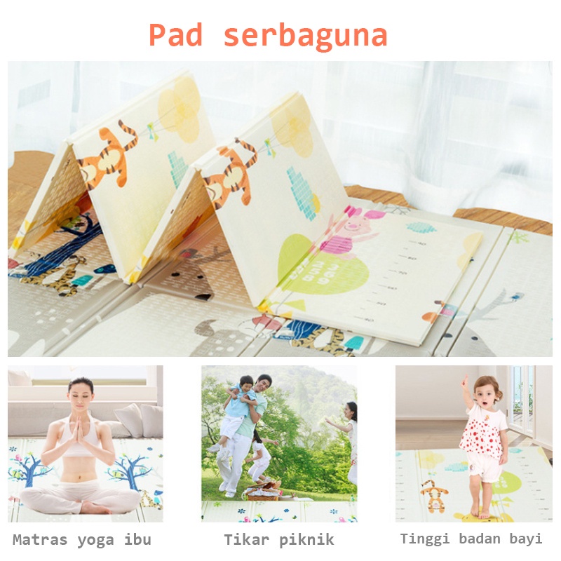 Playmat Bayi Matras Bayi Karpet Lipat Bayi Tikar Lipat Anak Bayi Motif Random Ukuran (180cm) GOSHOP88