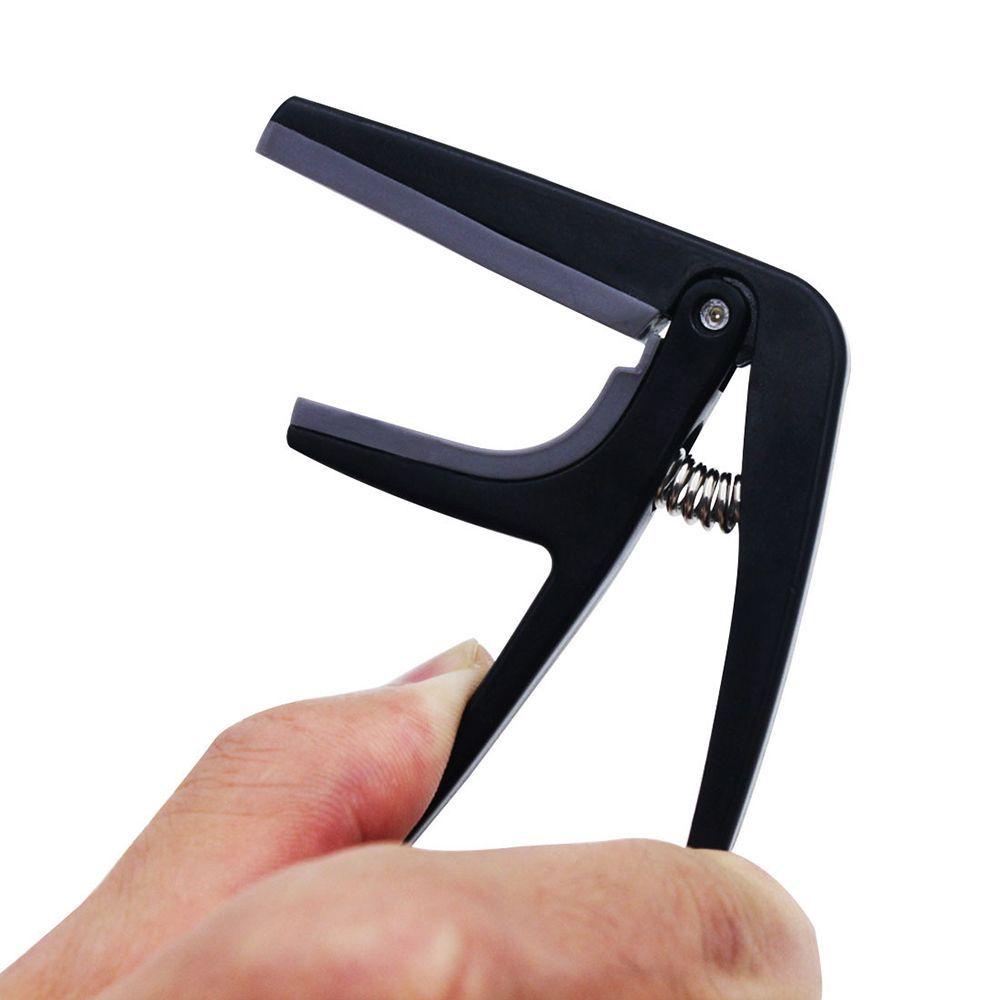 [Elegan] Untuk Ukulele Gitar Hitam Tuner Penjepit Trigger Tahan Lama