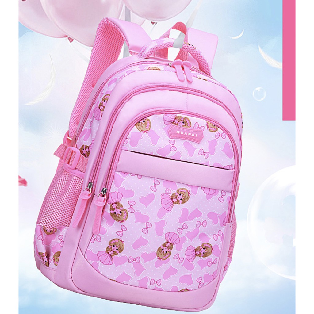 WWH10 Tas Anak Perempuan Sekolah SD Ransel 3D Timbul Size 16&quot; Besar Girl Impor TKM