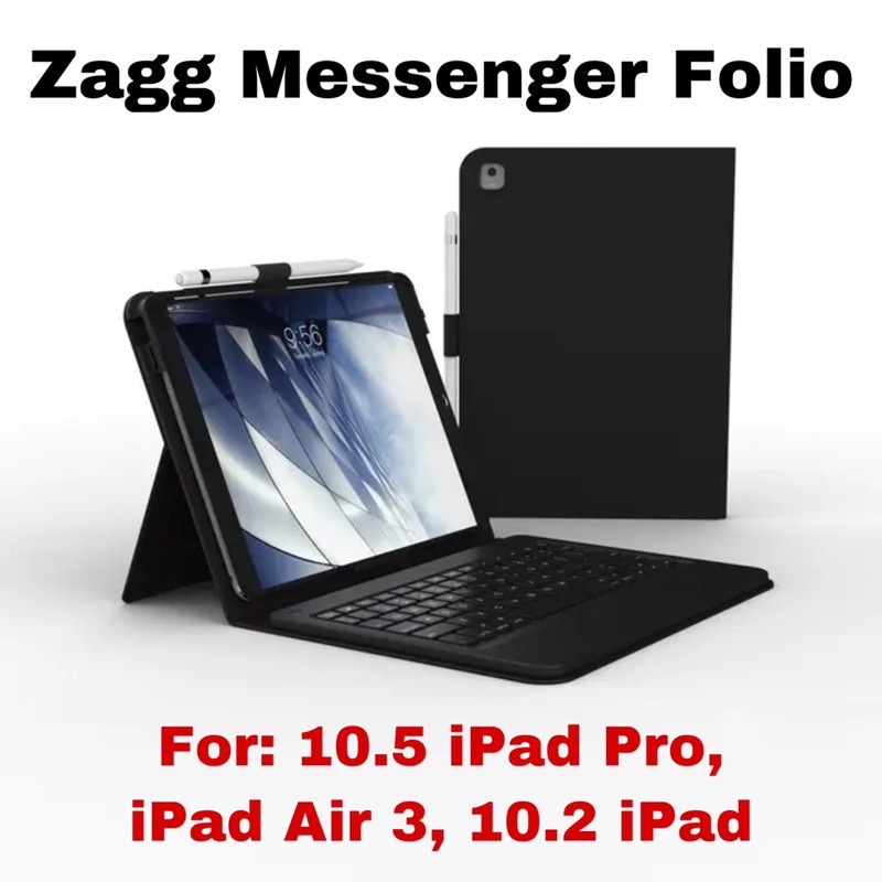 Zagg Messenger Folio Keyboard Case iPad 10.2 / 10.5 / iPad Air 3