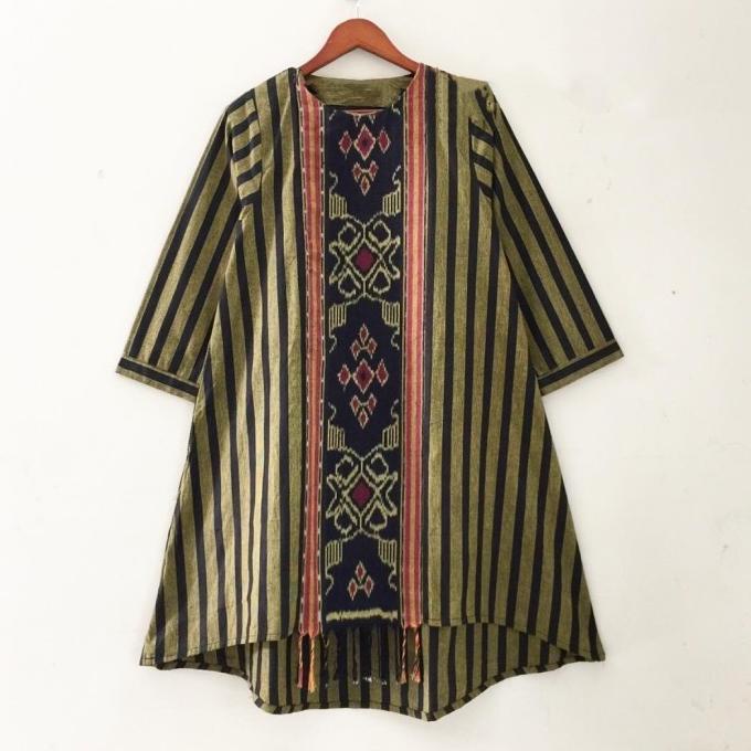 Tunik Kartini Tenun Lurik Troso