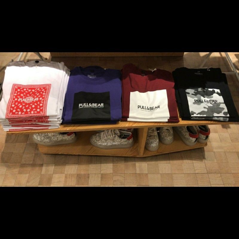 Kaos Pria Logo Pull and Bear Original T-shirt