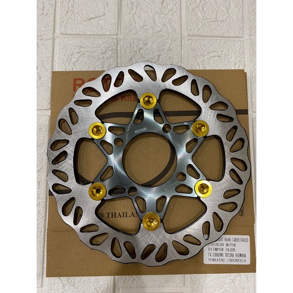 Piringan Cakram Disc ROTOR N166 Floting CNC 220mm Lubang 4 Front Disc Break Mio Beat Vario Jupiter Z MX Nouvo Scoopy Click Vario125 150 FOURSIX_46