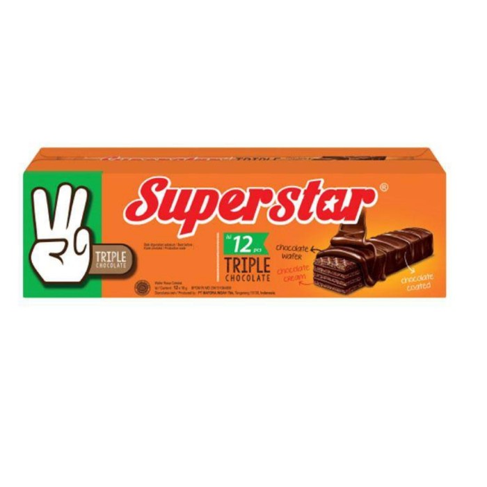 

Wafer-Biskuit- Wafer Superstar 12X18Gr -Biskuit-Wafer.