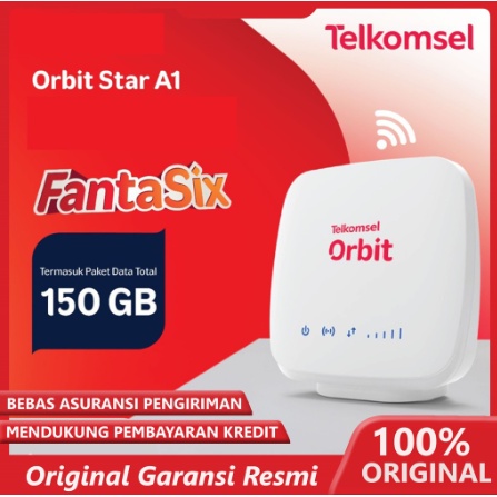 TELKOMSEL ORBIT STAR A1 MODEM BONUS KUOTA 150GB - HOME ROUTER WIFI 4G LTE - KECEPATAN HINGGA 150MB/s