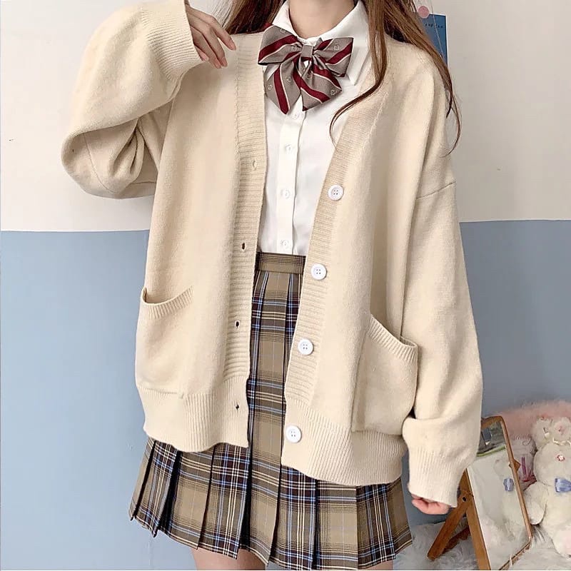 ALEESHA KNITE CARDY | KARDIGAN RAJUT WANITA KOREAN