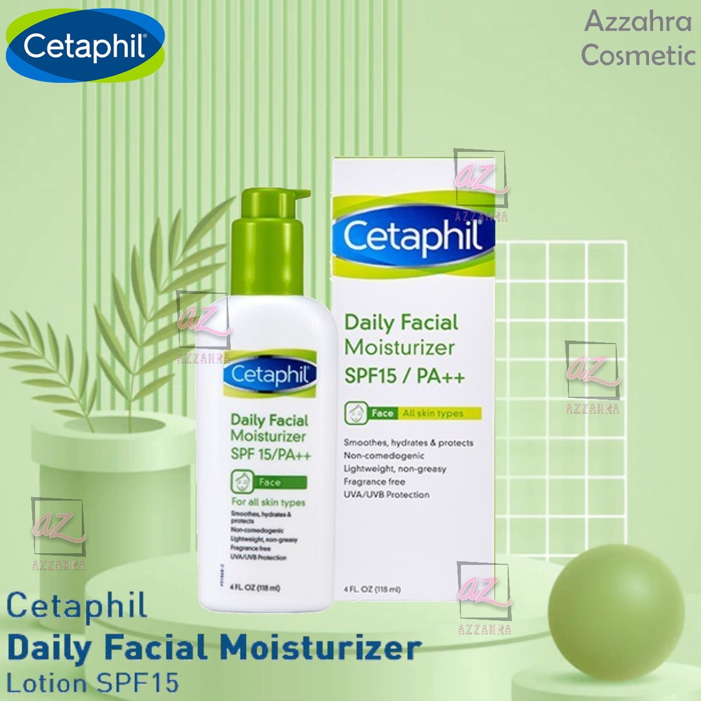 Cetaphil Daily Facial Moisturizer SPF 15/PA ++ 118ml Pelembab Wajah untuk Perawatan Kulit Setiap Hari