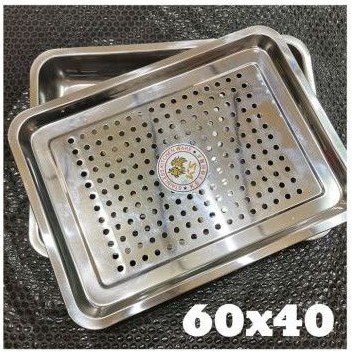 Nampan Stainless Peniris Minyak 60x40