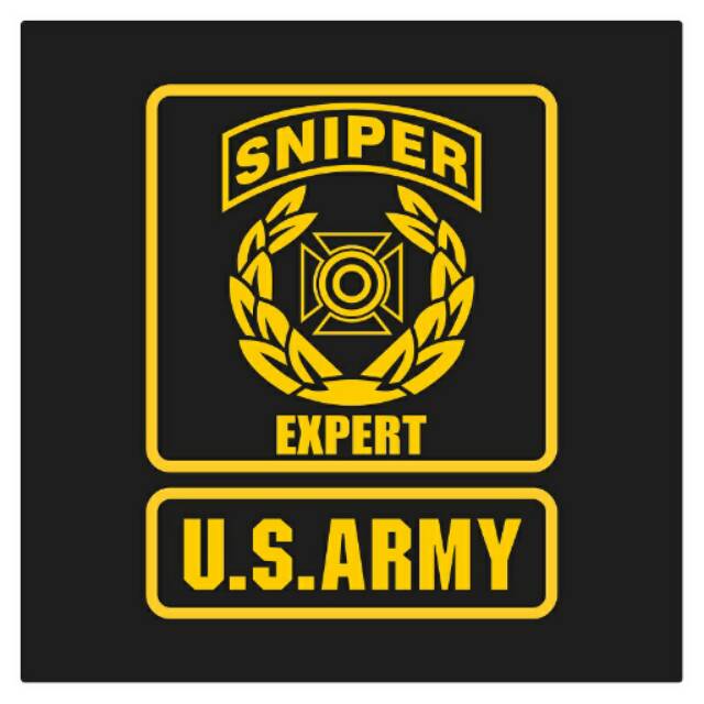 US Army Sniper Expert Cutting Sticker