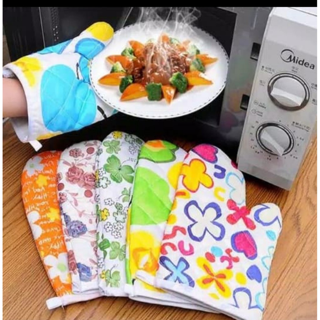 Sarung Tangan oven microwave masak MOTIF dapur anti panas kitchen glove Pelindung Tangan