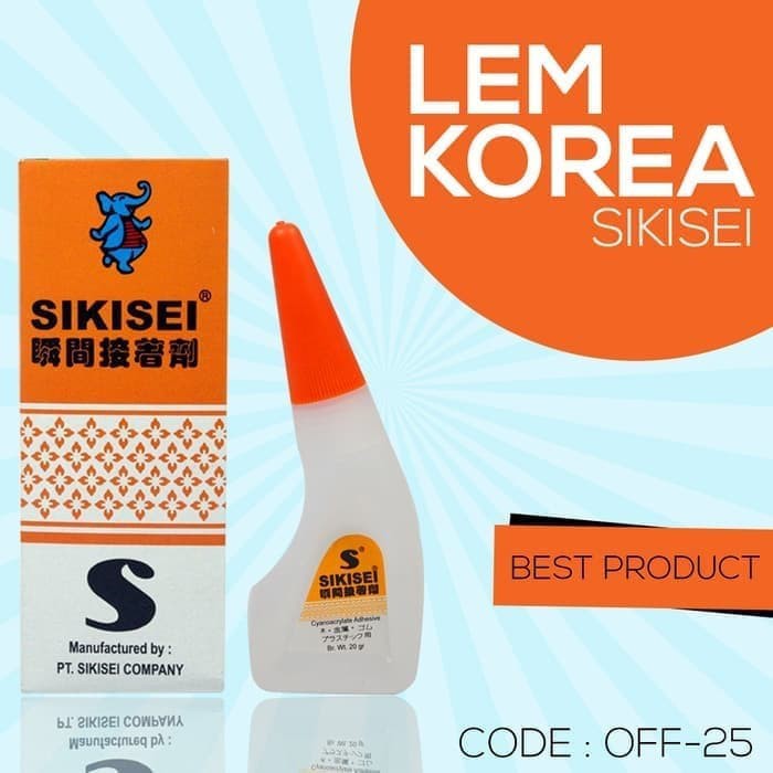 

Lem Super Power Korea Sikisei Glue Strong Serbaguna besi kayu pl