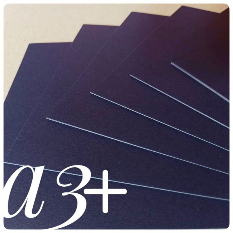 

KERTAS KARTON HITAM / ASTER BLACK 190 GR UK A3+ / 32 CM X 48,3 CM ( ISI 50 LEMBAR )