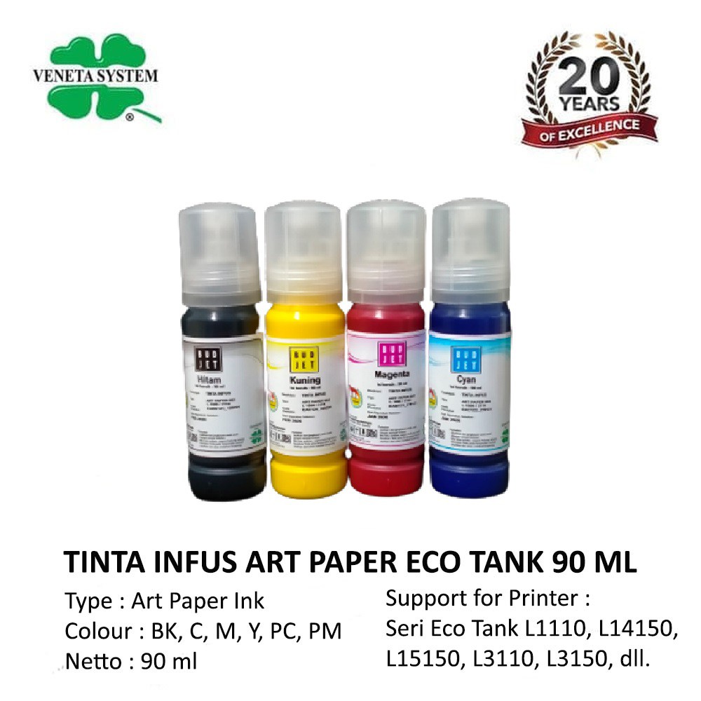 Tinta Isi Ulang Art Paper Epson Budjet / Refill Eco Tank 003 for Epson 90 ml