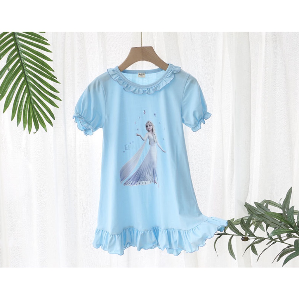 babyfit baju long dress anak perempuan lengan pendek katun cy-908r