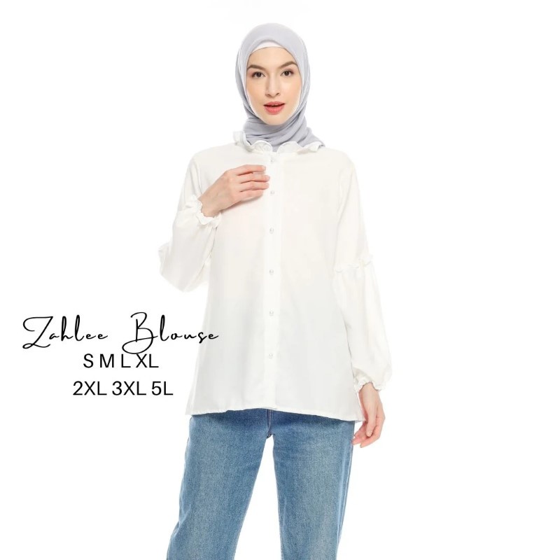 Size S M L XL XXL 3XL 4XL/5L - Zahlee Blouse - Blouse Korea Jumbo - Blouse Jumbo - Baju Jumbo - Atas
