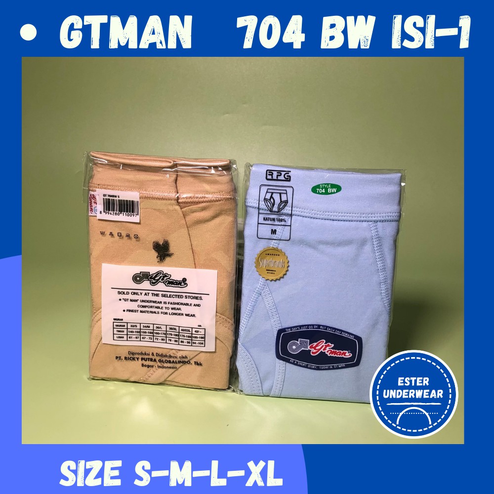 GTMAN Celana Dalam Pria Dewasa 704BW ISI-1Pcs