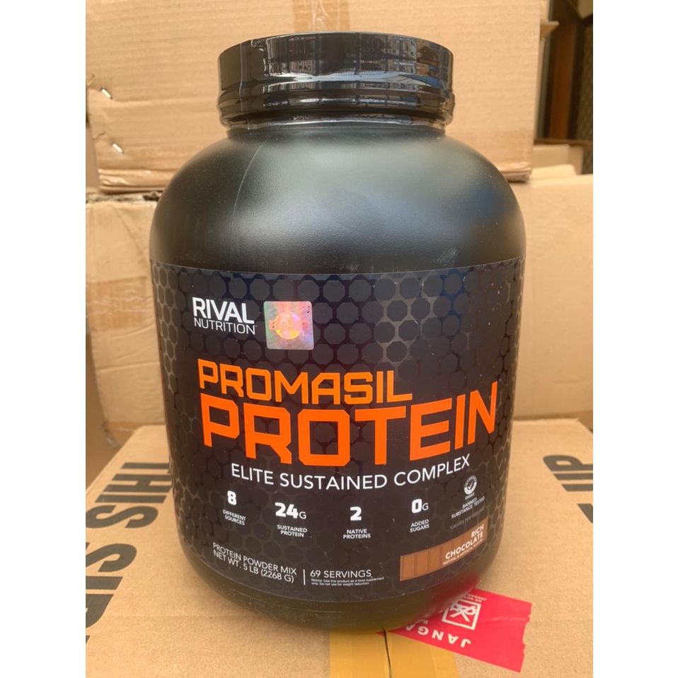 RIVAL Promasil Protein Elite Sustained Complex 5 Lbs Whey Protein Blend Time Release