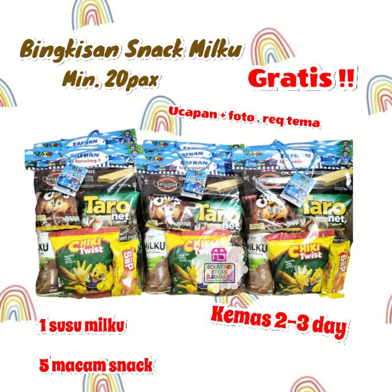Paket snack ultah || Snack ultah milku