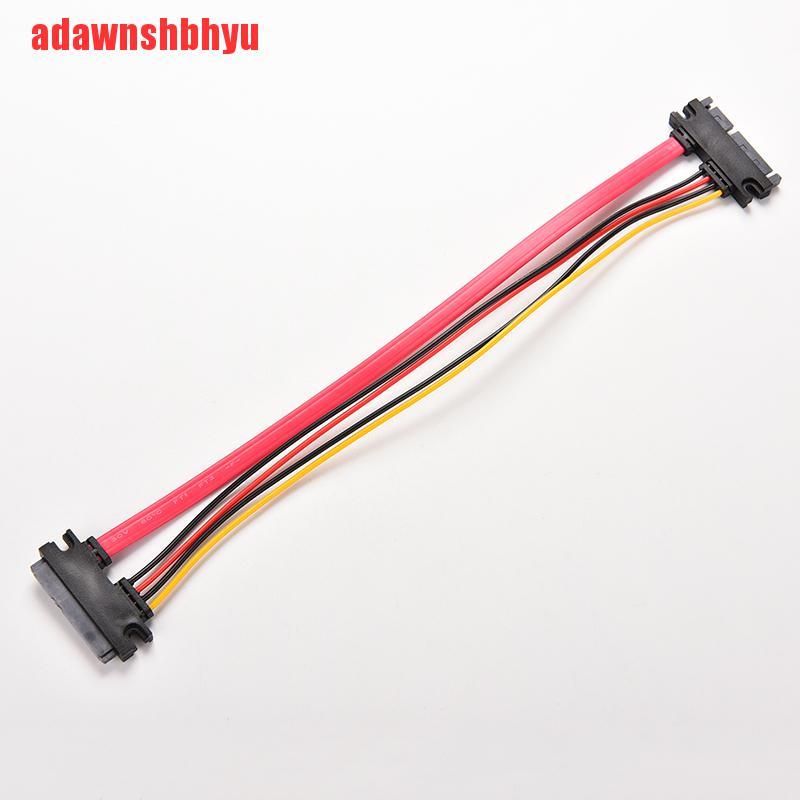 (Adawnshbhyu) Kabel Extension Hard Disk Sata 12 &quot; Male Ke Female 7+15 Pin