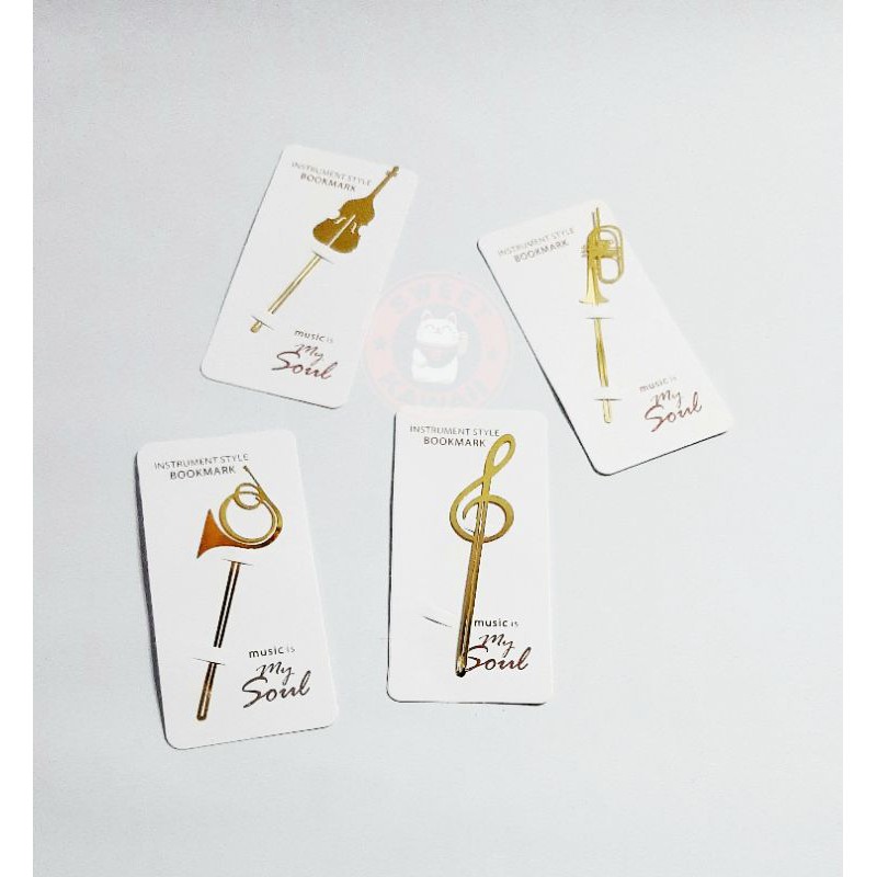 

Bookmark Pembatas Buku Metal Musical Instrument