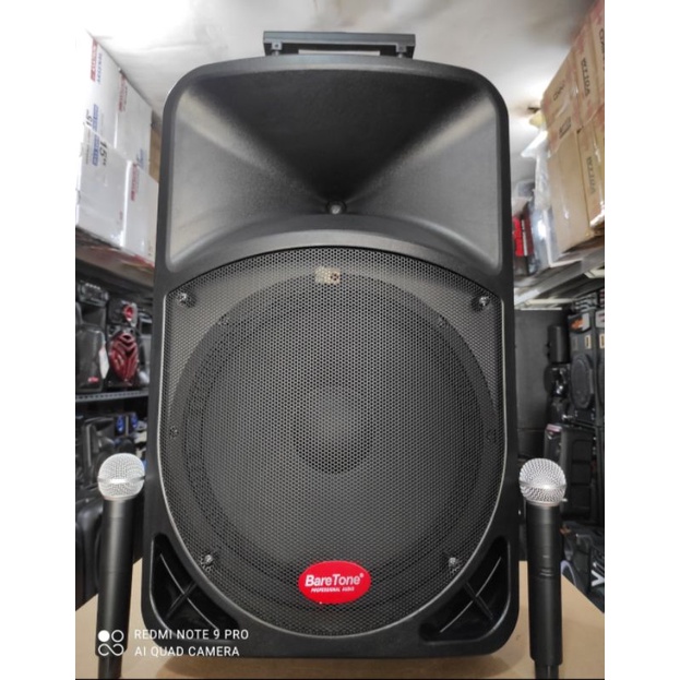 PORTABEL SPEAKER BARETONE MAX 15BWR. BARETONE 15 IN INCHI. SPEAKER KARAOKE.