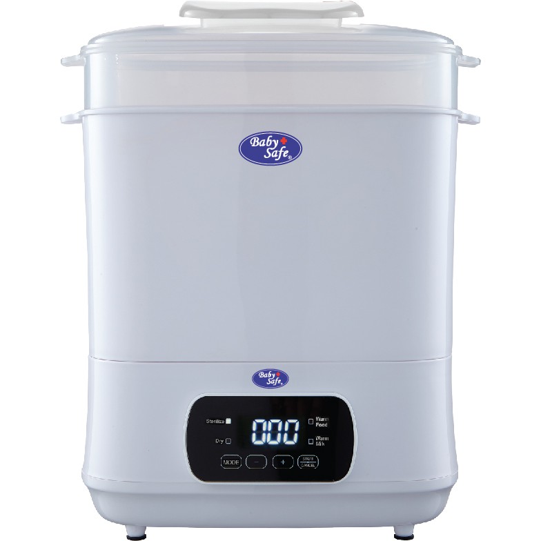 BABY SAFE Digital Sterilizer &amp; Dryer With Food Warmer