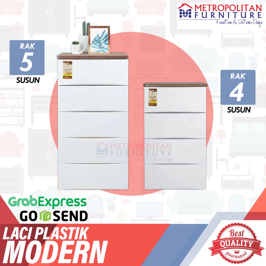 Laci Plastik Penyimpanan Drawer Cabinet 4 5 Susun