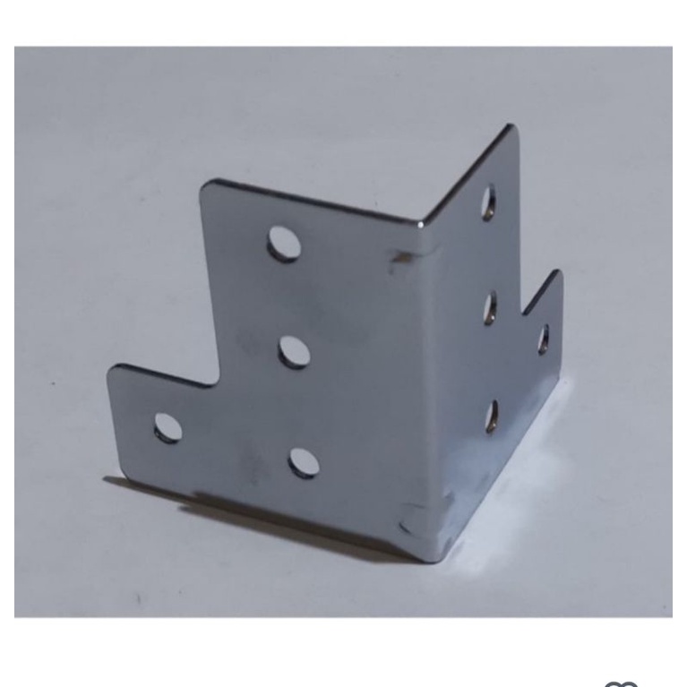 besi siku pojok corner silver SB503 kecil lubang baut siku besi speaker samping hardcase besar hard 