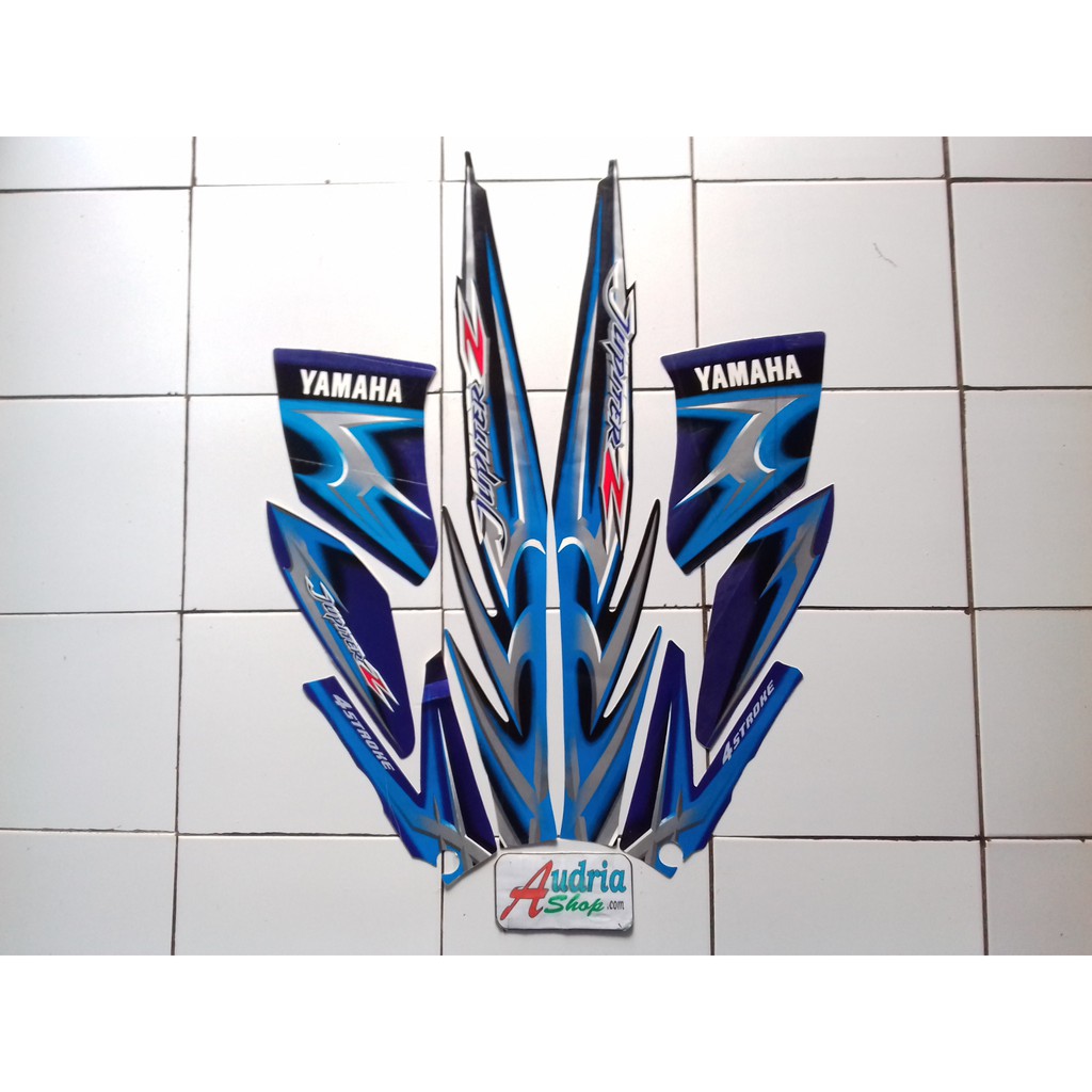 Striping Stiker Motor Yamaha Jupiter Z 2006 Hitam Biru Shopee